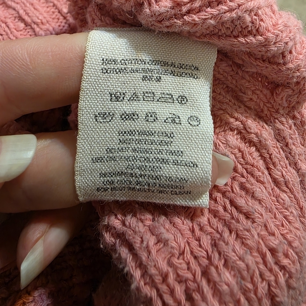 Free People Pink V-Neck Women's Sweater - Picture 9 of 9